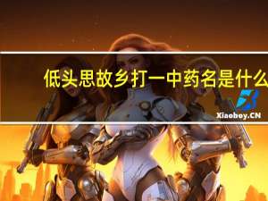 低头思故乡打一中药名是什么（低头思故乡打一中药名）