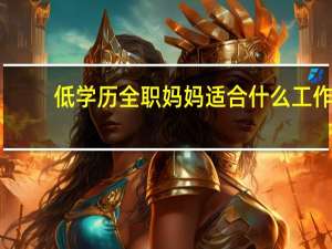 低学历全职妈妈适合什么工作