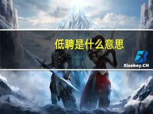 低聘是什么意思