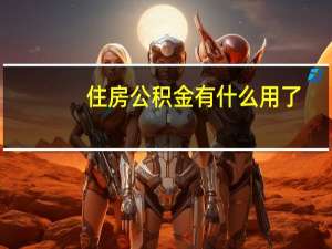 住房公积金有什么用了