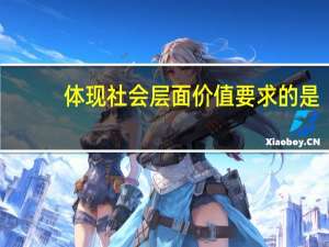 体现社会层面价值要求的是