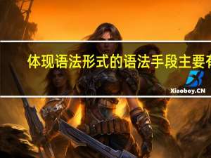 体现语法形式的语法手段主要有