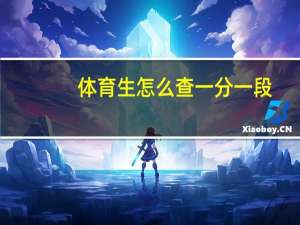 体育生怎么查一分一段