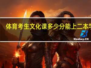 体育考生文化课多少分能上二本学校