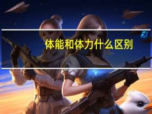 体能和体力什么区别