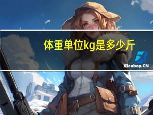 体重单位kg是多少斤