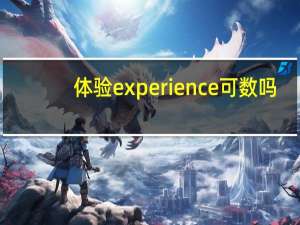 体验experience可数吗