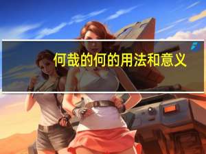 何哉的何的用法和意义