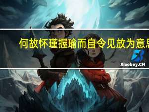 何故怀瑾握瑜而自令见放为意思