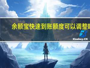 余额宝快速到账额度可以调整吗