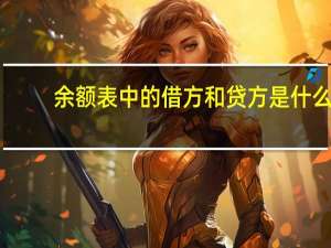 余额表中的借方和贷方是什么