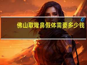 佛山取隆鼻假体需要多少钱，取出鼻子的假体要多少钱