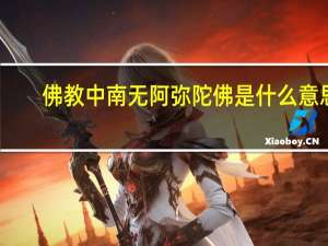 佛教中南无阿弥陀佛是什么意思