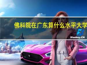 佛科院在广东算什么水平大学