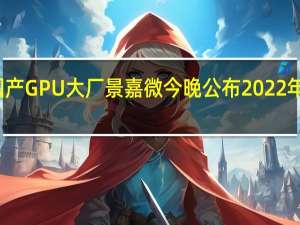 作为国产GPU大厂景嘉微今晚公布2022年半年度报告