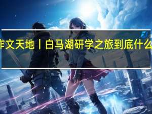 作文天地丨白马湖研学之旅 到底什么情况嘞