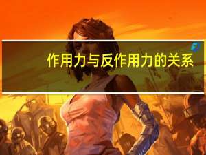 作用力与反作用力的关系