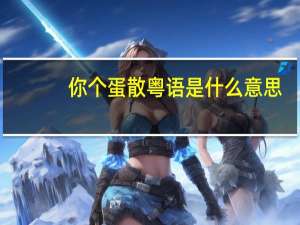 你个蛋散粤语是什么意思