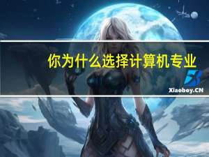 你为什么选择计算机专业