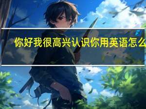 你好我很高兴认识你用英语怎么写