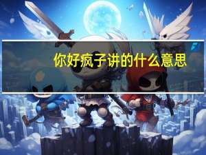 你好疯子讲的什么意思