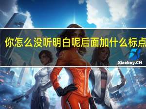 你怎么没听明白呢后面加什么标点符号