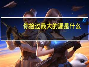 你捡过最大的漏是什么