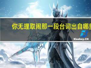你无理取闹那一段台词出自哪里（你无理取闹）