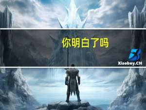 你明白了吗,用英文怎么写