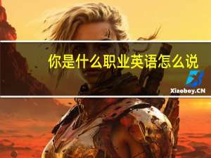 你是什么职业英语怎么说