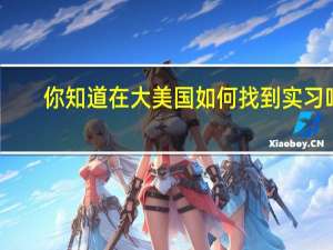 你知道在大美国如何找到实习吗