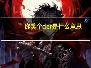 你笑个der是什么意思