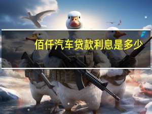 佰仟汽车贷款利息是多少