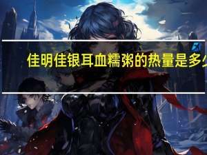 佳明佳 银耳血糯粥的热量是多少