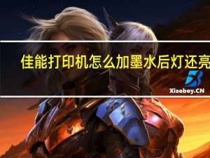 佳能打印机怎么加墨水后灯还亮着（佳能打印机怎么加墨水）