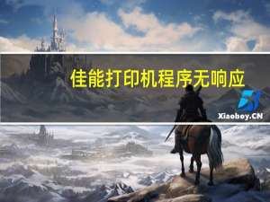 佳能打印机程序无响应