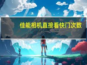 佳能相机直接看快门次数（佳能快门次数查询）