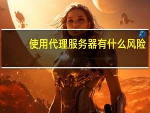 使用代理服务器有什么风险（使用代理服务器）
