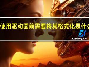 使用驱动器前需要将其格式化是什么意思（使用驱动器要先格式化什么原因）
