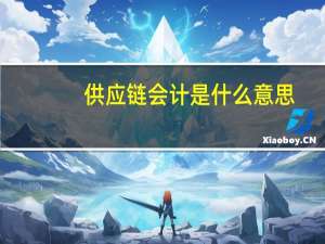 供应链会计是什么意思