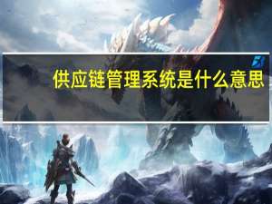 供应链管理系统是什么意思