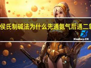 侯氏制碱法为什么先通氨气后通二氧化碳（候氏制碱法）