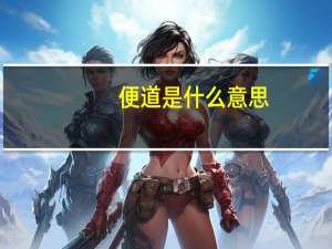 便道是什么意思