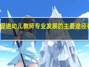 促进幼儿教师专业发展的主要途径有哪些