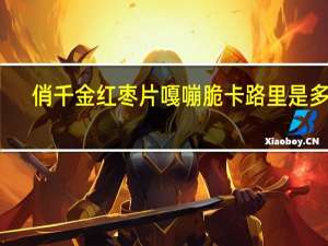 俏千金 红枣片嘎嘣脆卡路里是多少