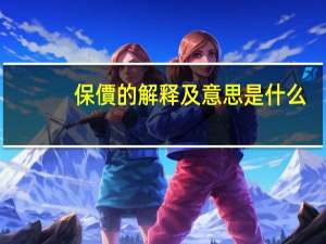 保價的解释及意思是什么