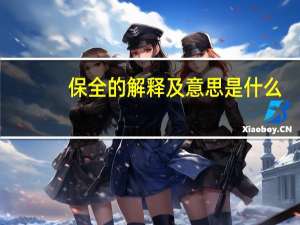 保全的解释及意思是什么