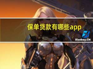 保单贷款有哪些app（保单贷款有哪些平台）
