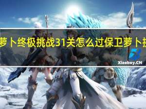 保卫萝卜终极挑战31关怎么过 保卫萝卜挑战31攻略
