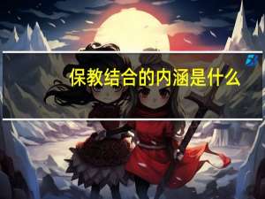 保教结合的内涵是什么
